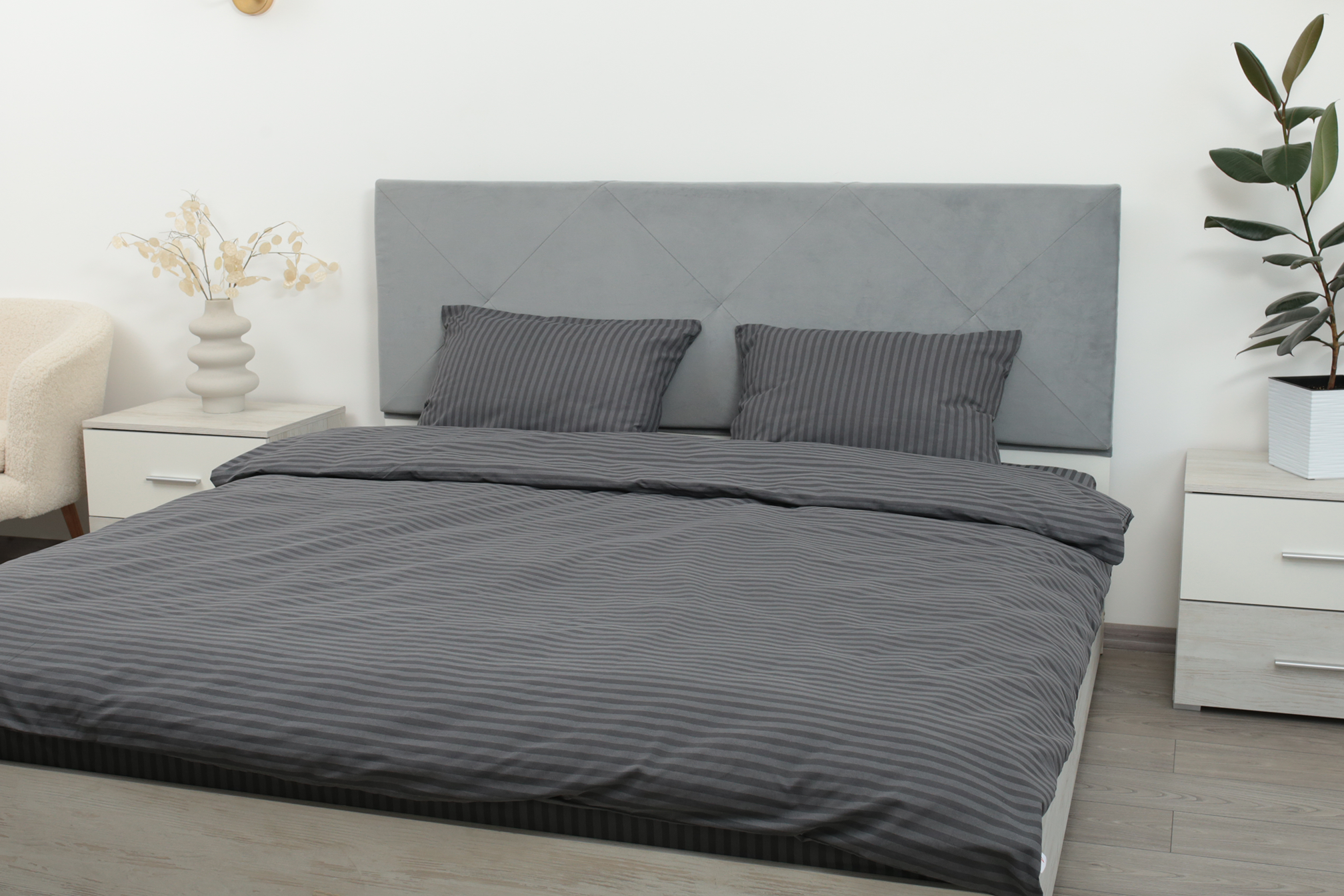 Комплект постельного белья Amore Glux-10027 бязь Графитовый (KPB-A1,5-GLux-10027graphite (50x70)_) - фото 2 Комплект постельного белья Amore Glux-10027 бязь Графитовый (KPB-A1,5-GLux-10027graphite (50x70)_) - фото 2