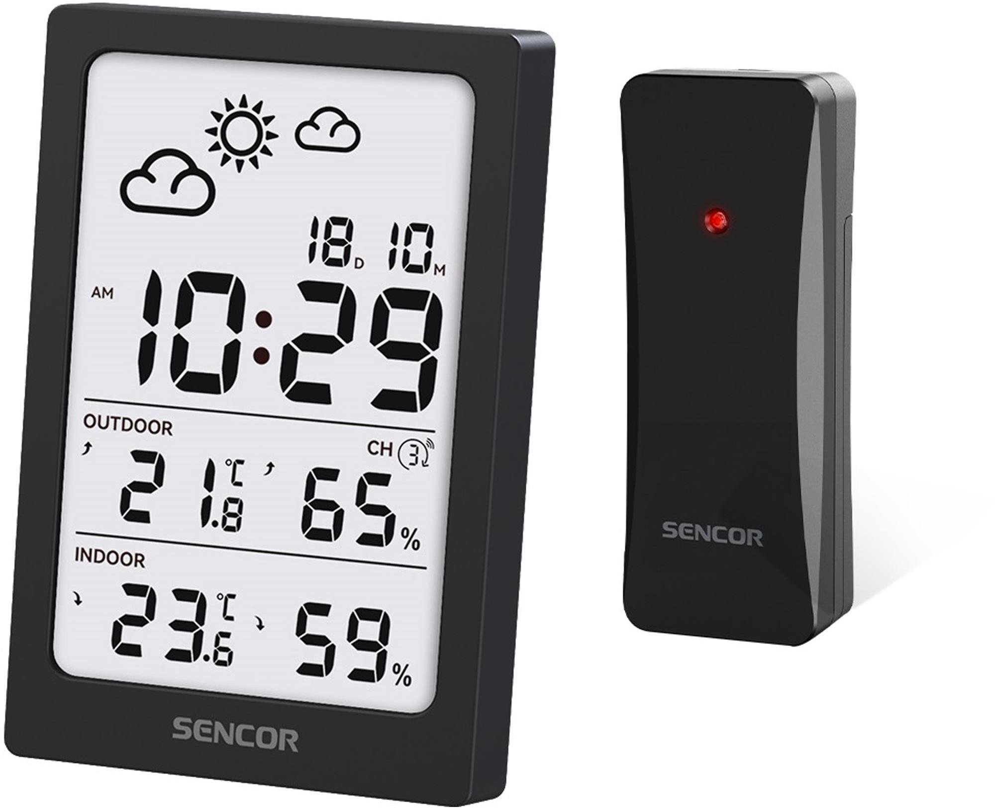 Метеостанция электронная Sencor SWS2300B с беспроводным датчиком Черный (28745731)