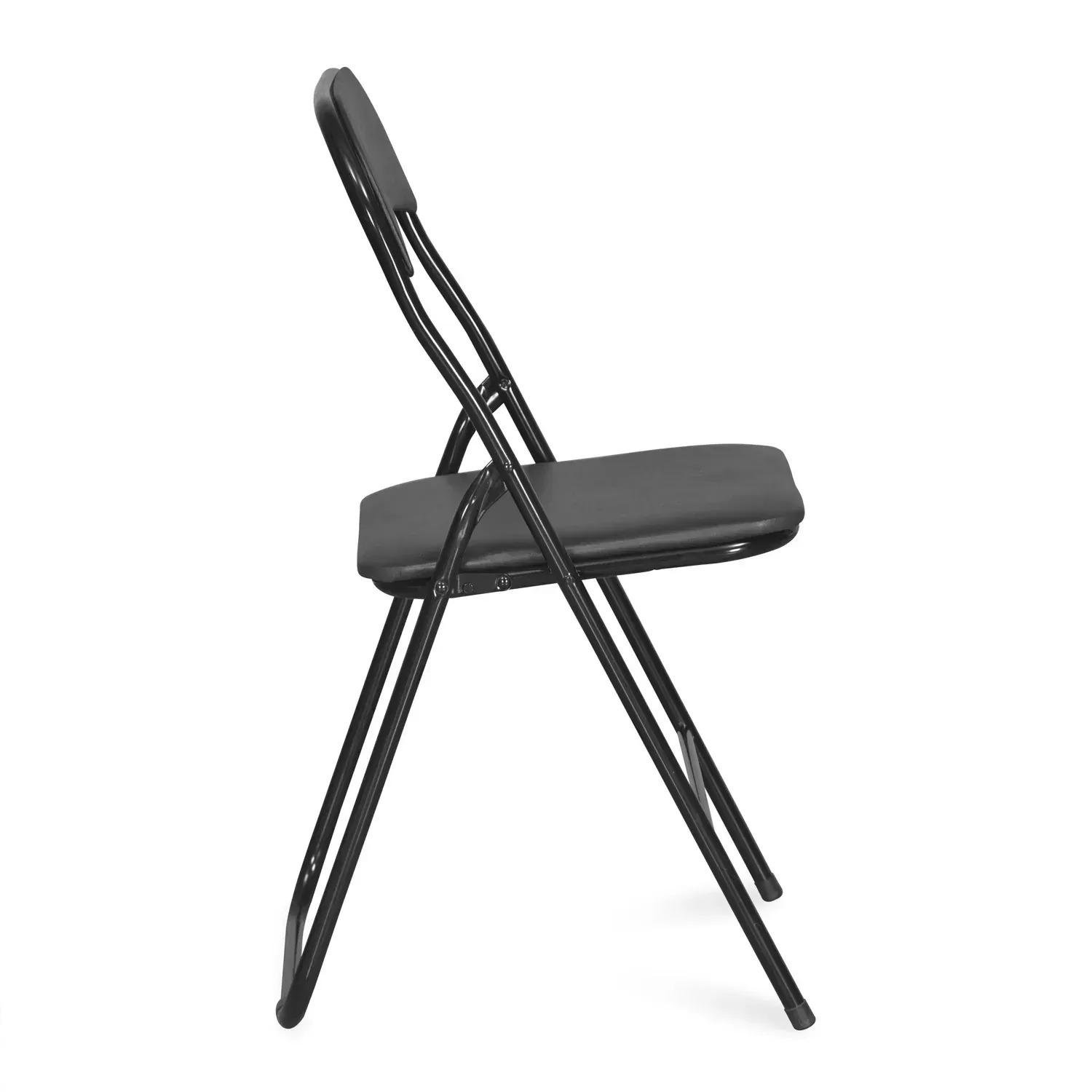 Стілець складаний TIKO Intarsio екокожа/метал Чорний (28710776) - фото 3 Стілець складаний TIKO Intarsio екокожа/метал Чорний (28710776) - фото 3