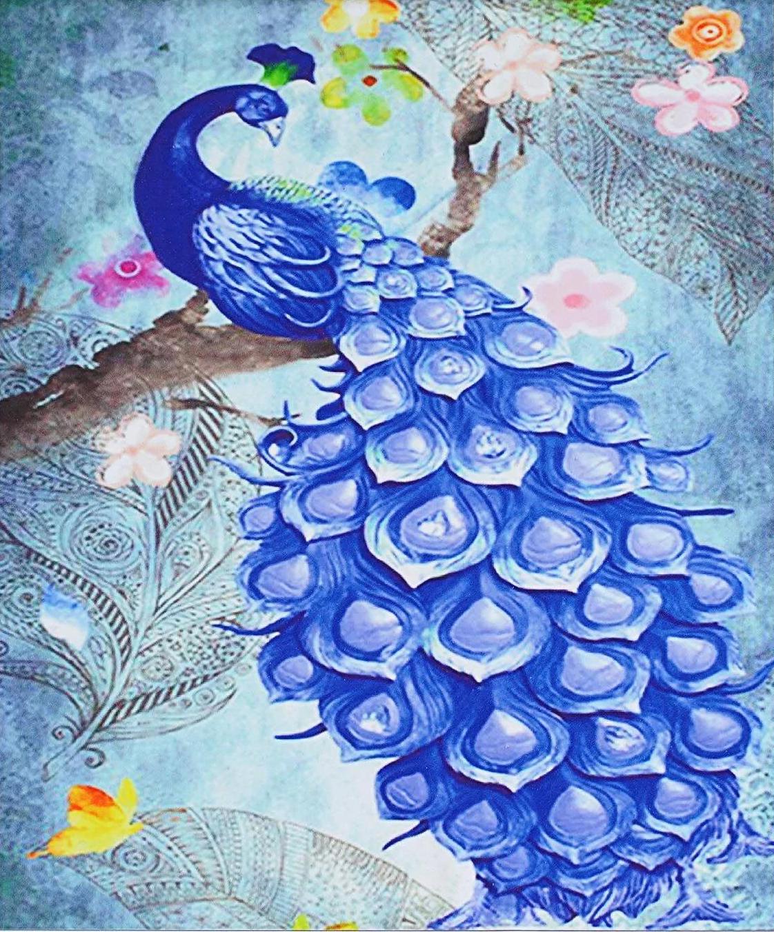 Алмазна мозаїка TK Group AL 86428/30 Важний павич зі стразами різної форми в коробці 40х50 см (24686721)