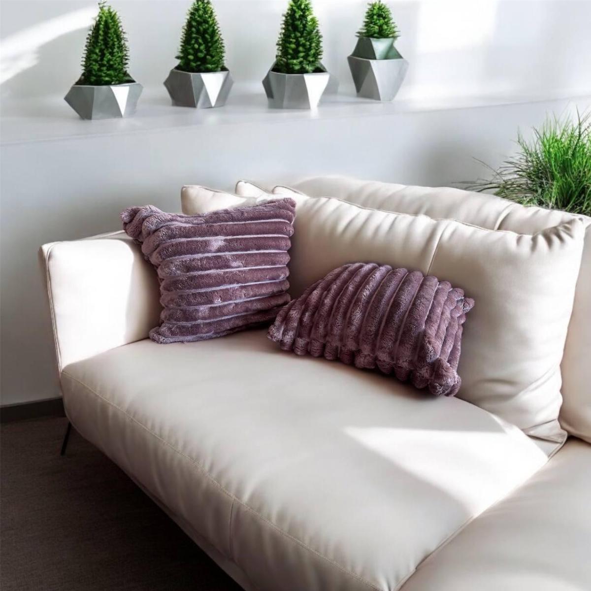 Наволочка на молнии Koloco Шарпей 50х50 см Фиолетовый (39341) - фото 2