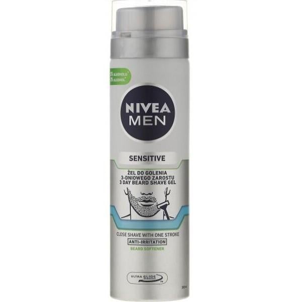 Гель для бритья Nivea Men 3-дневной щетины для чувствительной кожи 200 мл