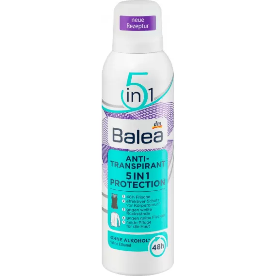 Дезодорант аэрозольный Balea защита 5в1 200 мл (00-00000261)