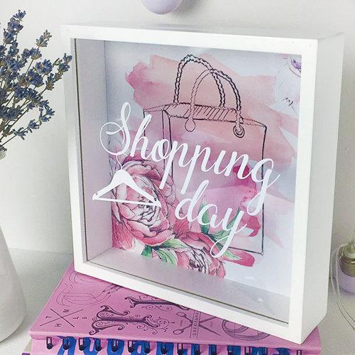 Копилка деревянная для денег "Shopping day" (KOP_18D012)