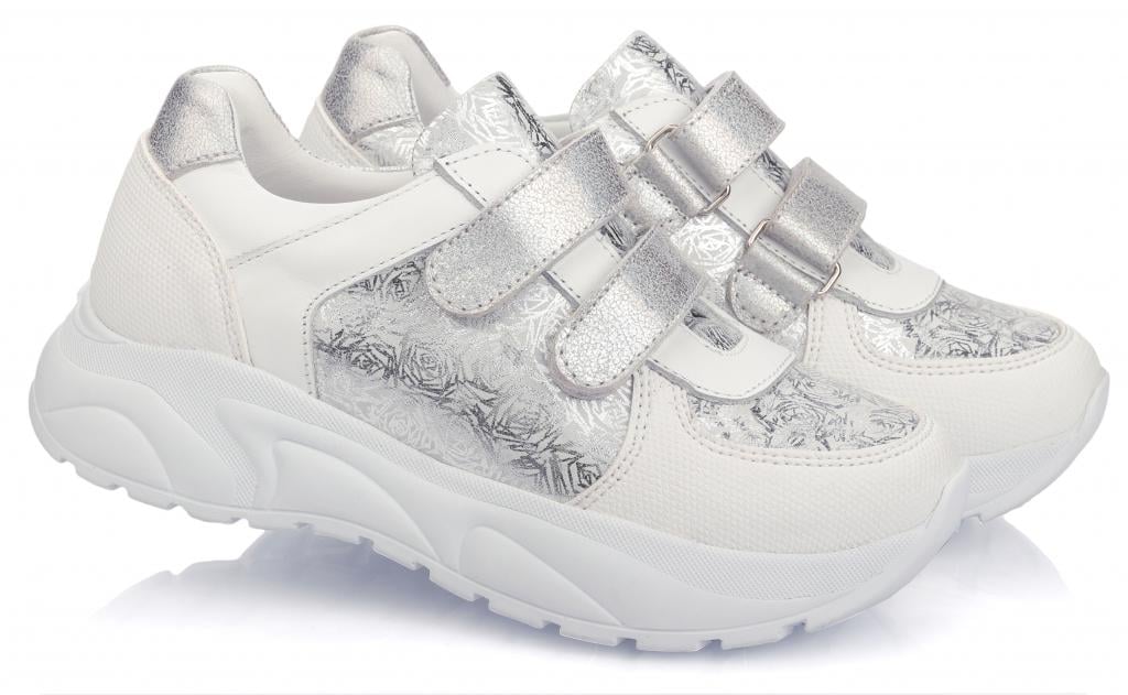 Кроссовки Topitop для девочек 2539 р. 38 Бело-серебристый