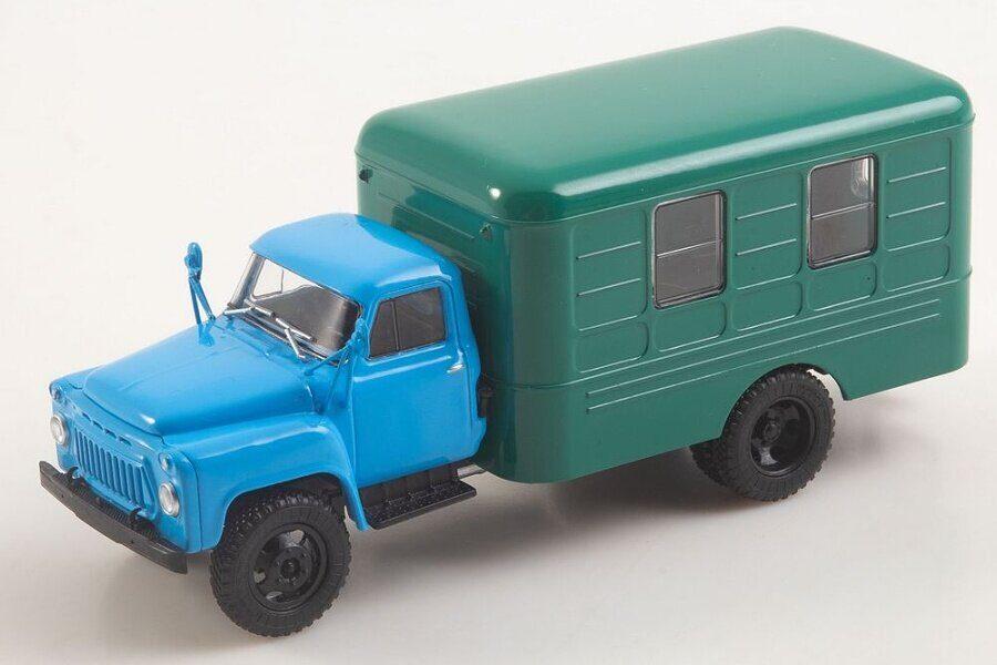 Коллекционная модель Автомастерская ЛуАЗ-37031 на шасси ГАЗ-52-01 1975 Легендарные грузовики 1:43