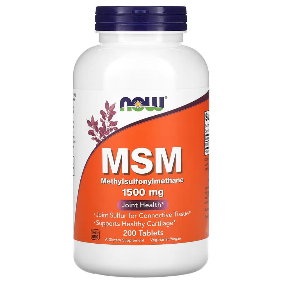 Натуральная добавка Now Foods MSM Methylsulfonylmethane 1500 мг 200 таблеток