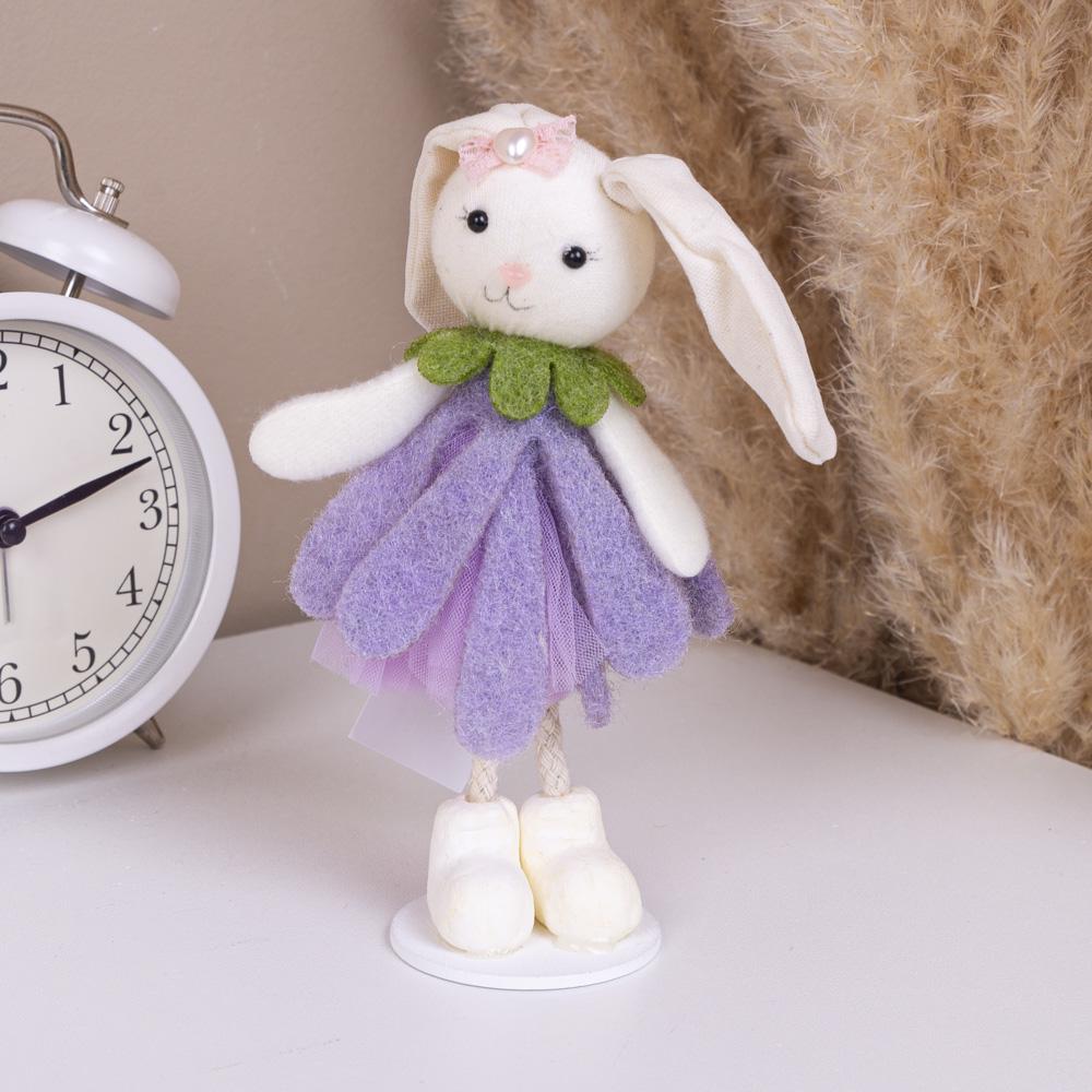 Статуетка Зайчик у фіолетовому платті 15 см (5207-3)