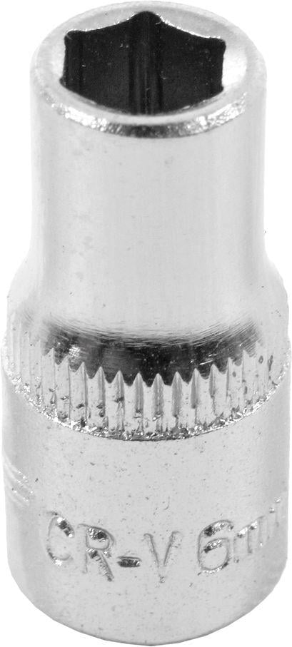 Головка торцевая низкая шестигранная Alloid 1/4 6 мм (ТГ-20106М)