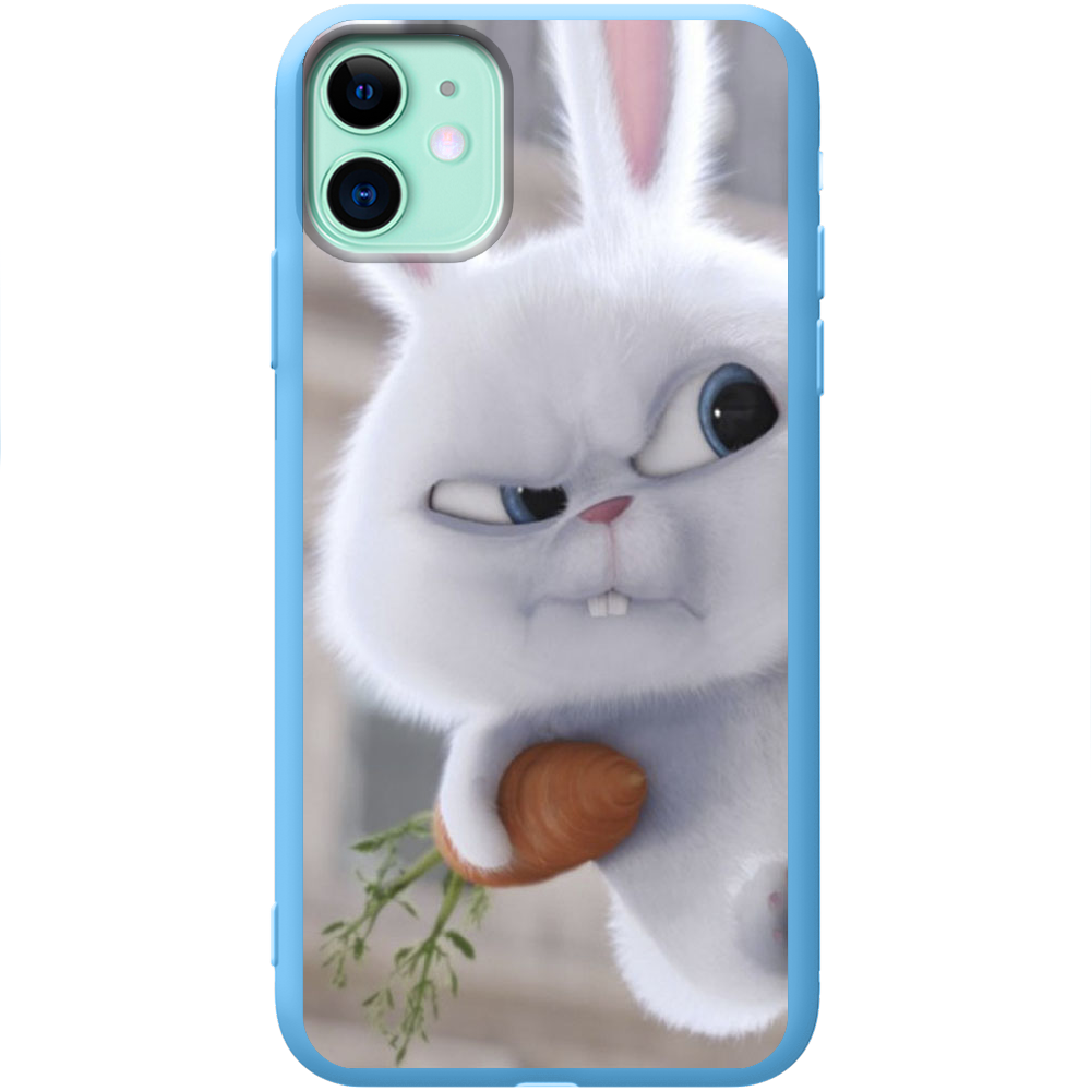 Чехол Boxface iPhone 11 Rabbit Snowball Голубой силикон (38184-up1116-43042)