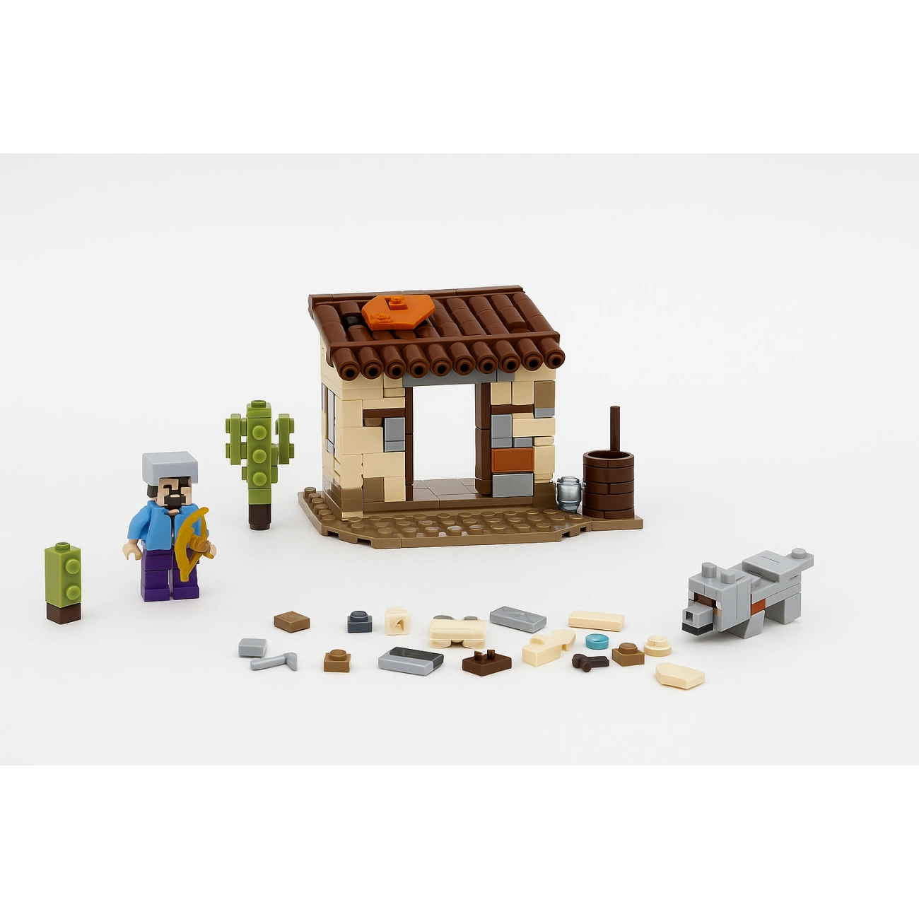 Конструктор детский в стиле Minecraft Оазисное убежище в пустыне MG1335A 329 дет. (29220442)