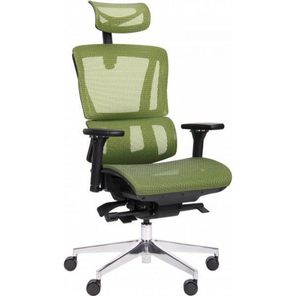 Крісло офісне AMF Holding Agile Alum 1160+140х640х670 Алюміній/Чорний/Салатовий