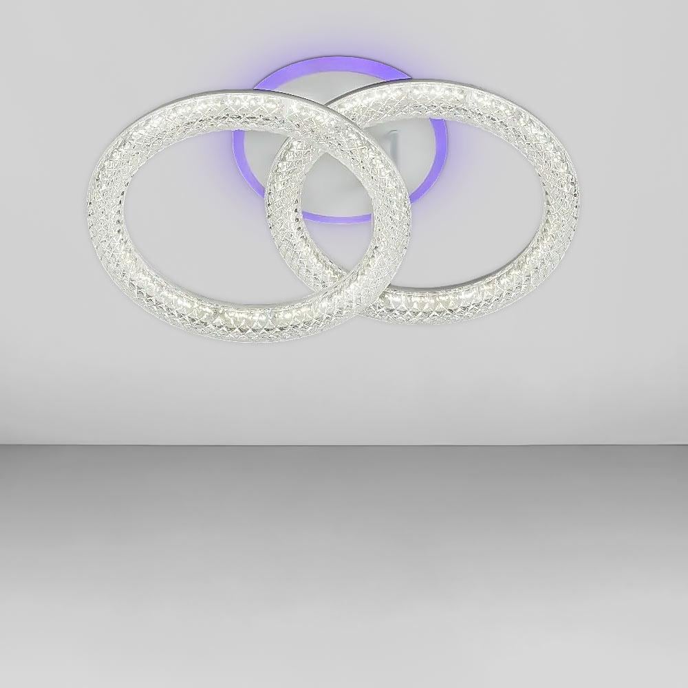 Люстра потолочная светодиодная Lighthouse SC-19172/1/1C WH/PK/BU/PL 64W/10W 400х260х160 мм Белый