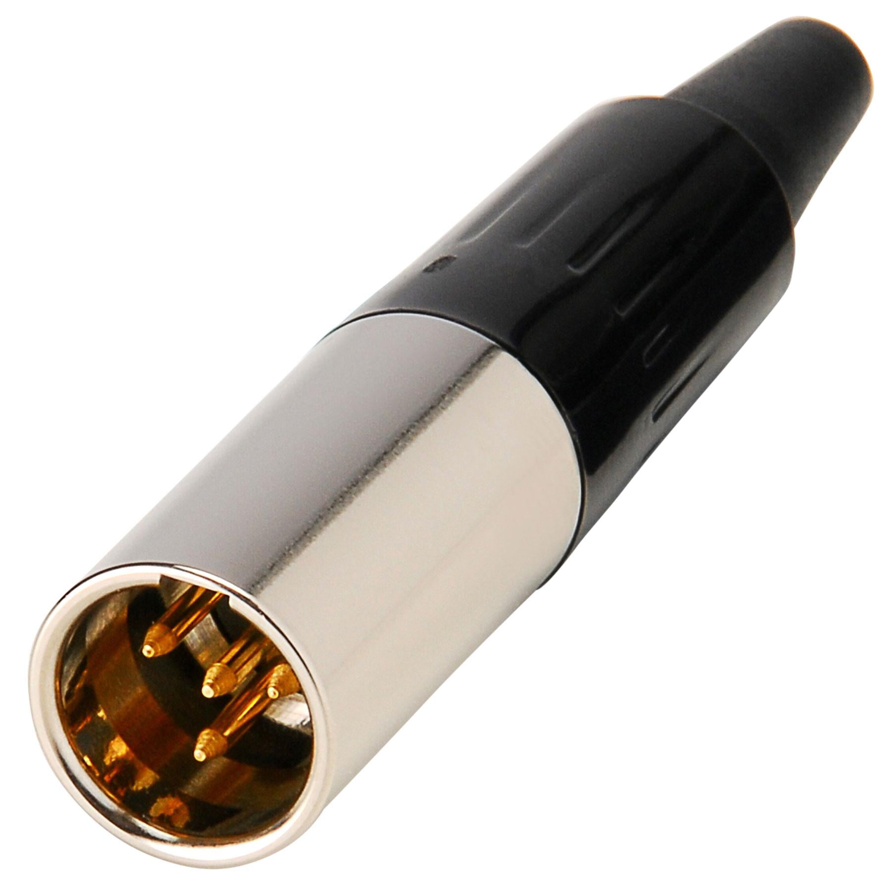 Роз'єм кабельний New Tide miniXLR 4 контакти на кабель Ø до 3,2 мм Gold (92M-501 4P)