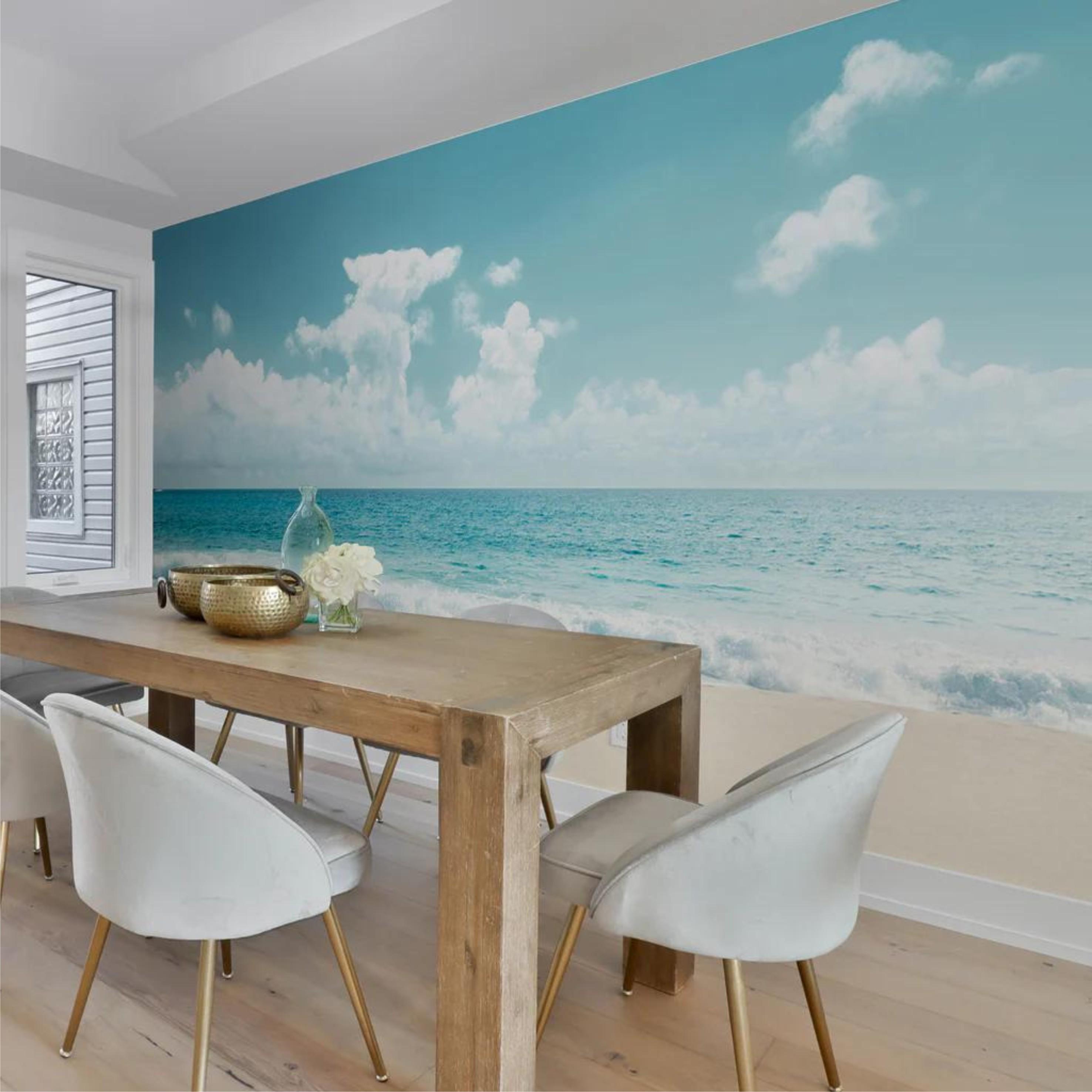 Фотообои Пляж с волнами Разноцветный (000395)