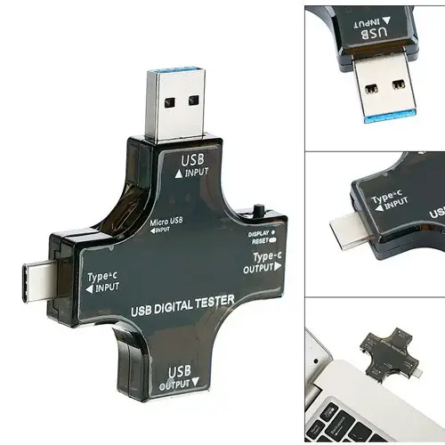 Тестер электрический Atorch J-7C Type-C/MicroUSB с Bluetooth (11760028) - фото 3