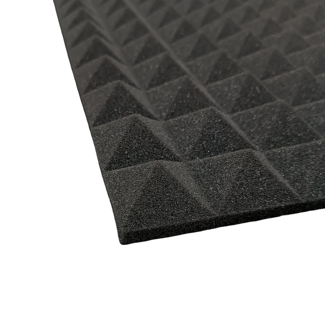 Поролон низкая пирамида 30 мм/3 см/50х50 см Черный