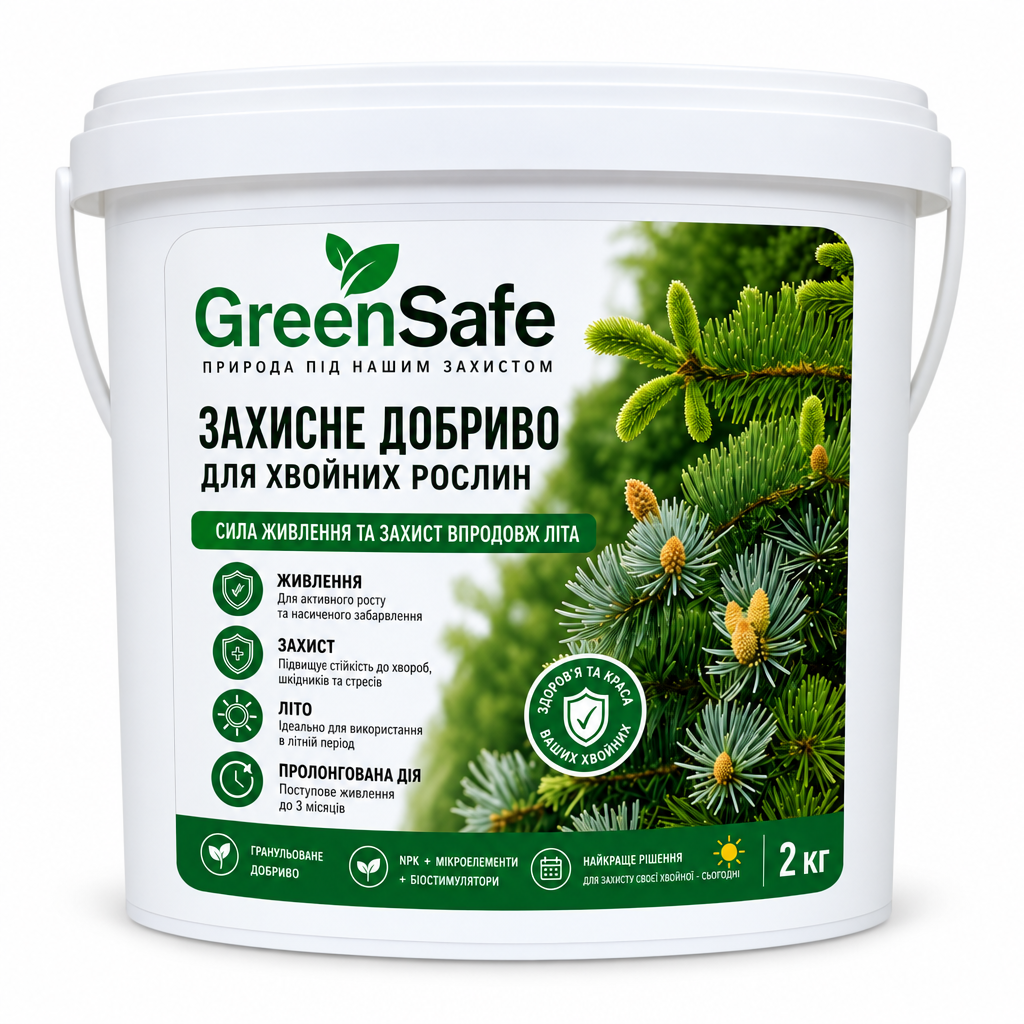 Удобрение для хвойных GrassNature GreenSafe Защитное NPK 6-5-18 & Mg/S водорастворимое 2 кг (38470492)