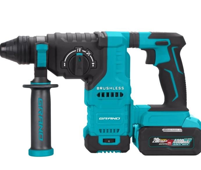 Перфоратор акумуляторний безщітковий Grand ПА-20/26 BL/HS-1 1 АКБ 4 Ач/ЗП/кейс (26968022)