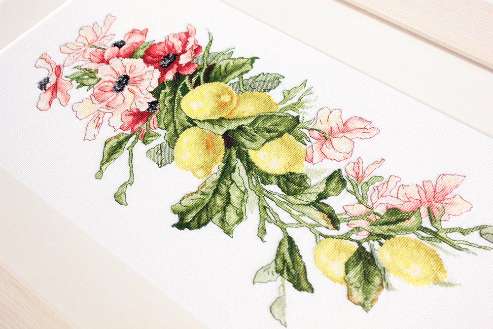 Набор для вышивания крестом Luca-S B210 Цветы и лимоны (9260391) - фото 3 Набор для вышивания крестом Luca-S B210 Цветы и лимоны (9260391) - фото 3