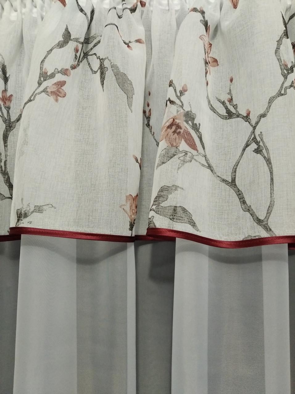 Занавеска с ламбрекеном и подхватами 3х1,65 м Белый - фото 2 Занавеска с ламбрекеном и подхватами 3х1,65 м Белый - фото 2