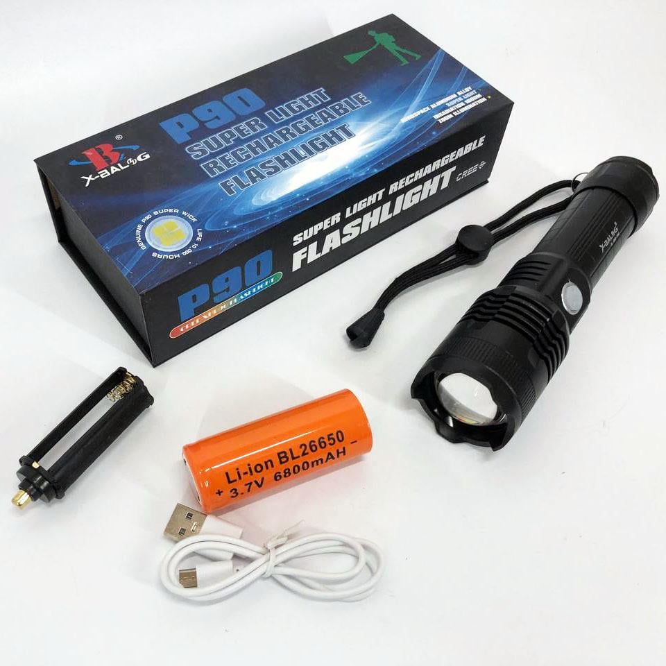 Фонарь ручной X-Balog BL-B88-P90 аккумуляторный (ws27893)