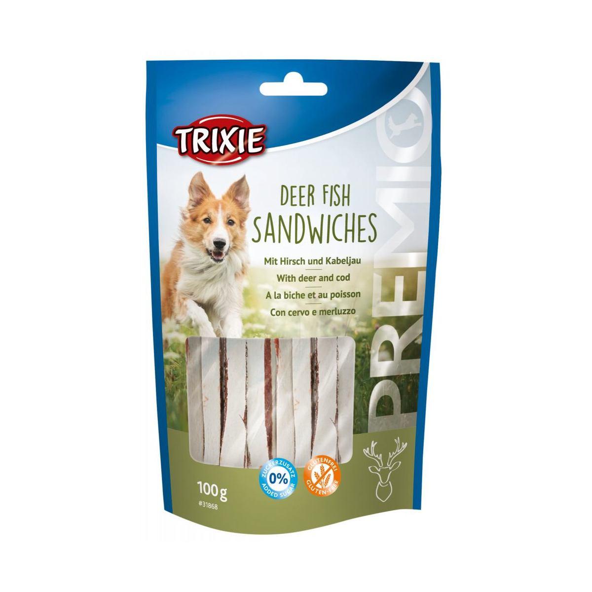 Ласощі для собак Trixie PREMIO Deer Fish Sandwiches 100 г оленина Ласощі для собак Trixie PREMIO Deer Fish Sandwiches 100 г оленина