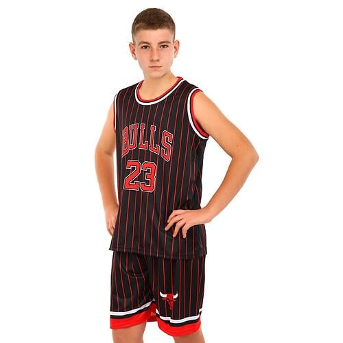 Форма баскетбольная детская NBA клуб Chicago Bulls 23 BA-6603 M 122–128 см Черно-красный (30707060)