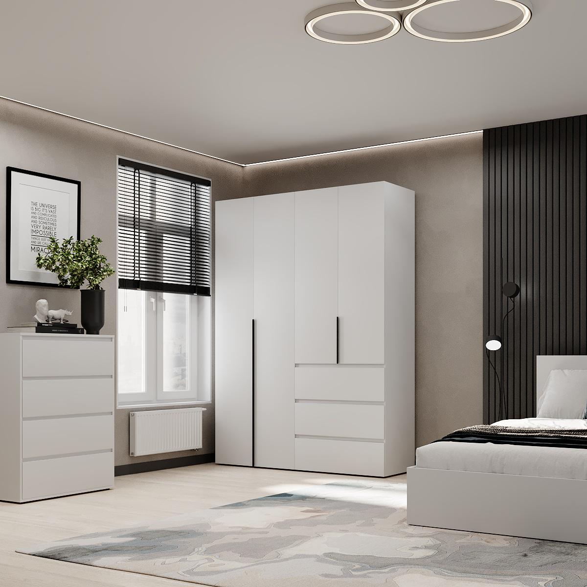 Шафа розпашна комбінована ART IN HEAD №5 Light 1600x500x2200 мм Білий діамант (GALTK0510 мм 00000) - фото 3 Шафа розпашна комбінована ART IN HEAD №5 Light 1600x500x2200 мм Білий діамант (GALTK0510 мм 00000) - фото 3