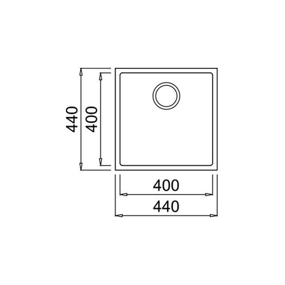 Мийка гранітна Teka SQUARE 40.40 TG 115230028 Кремовий - фото 3