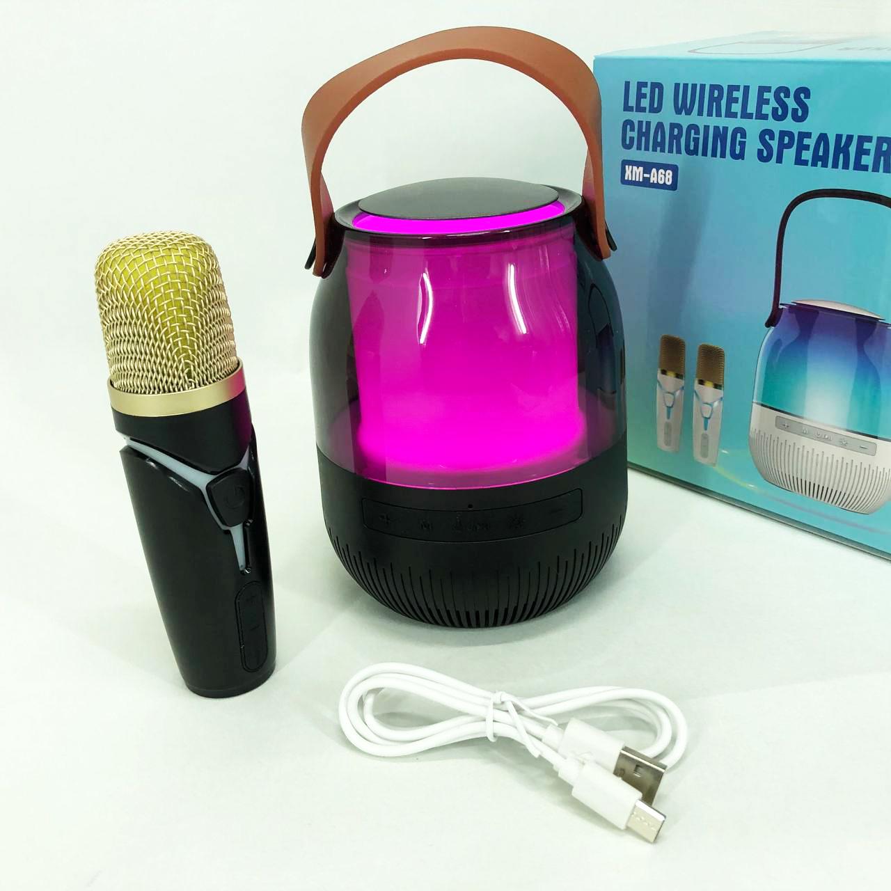 Портативна колонка XM-A68 з RGB підсвічуванням та мікрофоном - фото 14