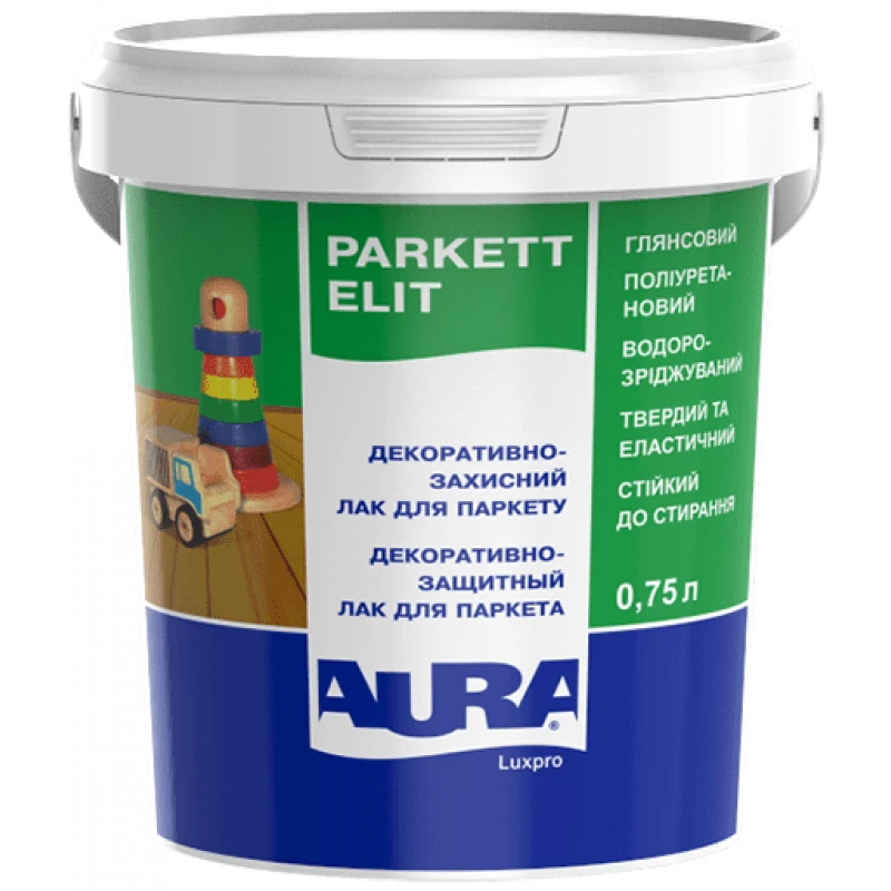 Лак полиуретановый Aura Luxpro Parkett Elit паркетный 0,75 л (2571507077)