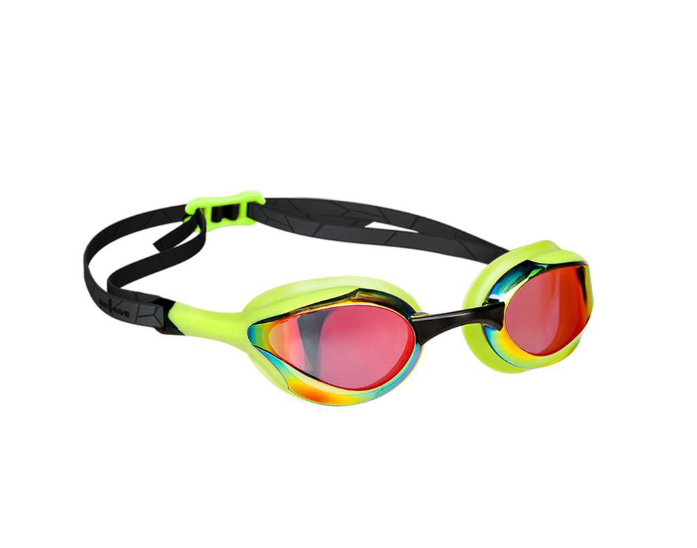 Очки для плавания MadWave ALIEN RAINBOW M042729010 поликарбонат силикон green/black