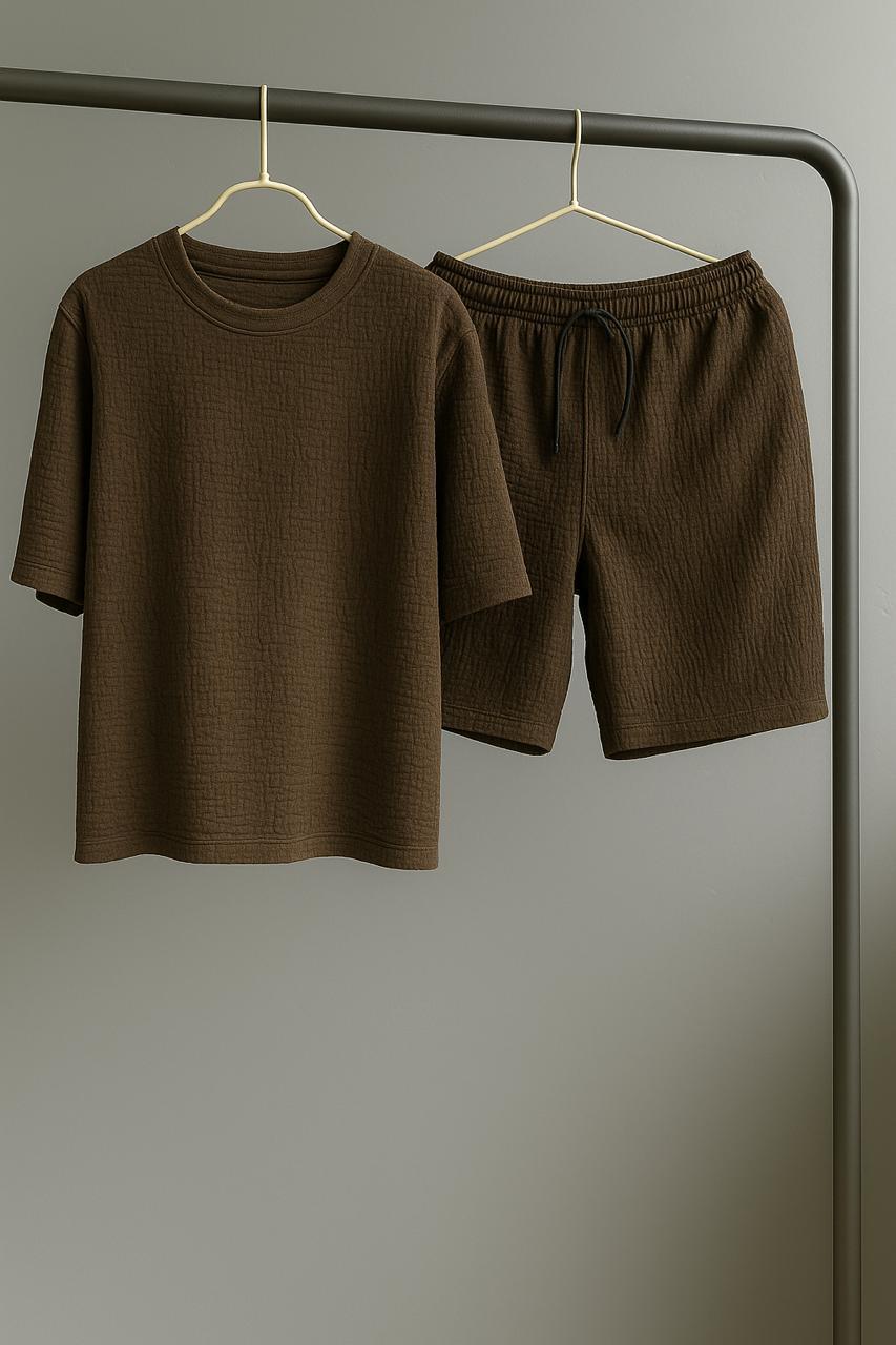 Костюм мужской летний Muslin повседневный L Коричневый (Q0059/2/3) - фото 1 Костюм мужской летний Muslin повседневный L Коричневый (Q0059/2/3) - фото 1