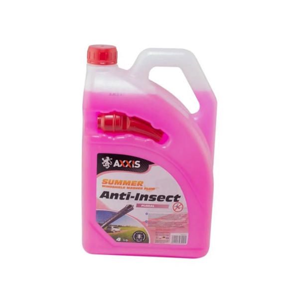 Жидкость стеклоомывающая летняя Axxis Anti-Insect Floral 4 л Розовый