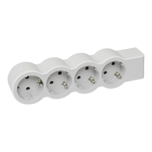 Удлинитель LeGrand СТАНДАРТ 4х2К+Из розетки 16 А без кабеля Белый/Серый (3139893337)