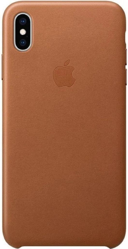 Чехол кожаный противоударный Leather Case для Apple Iphone XS Max 6,5" Saddle Brown (MRWV2ZM/A)