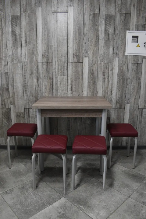 Кухонний комплект Оскар стіл розкладний/табурети 4 шт. Tutti Lux 60х80/80х120х75 см Трюфель (28375169)