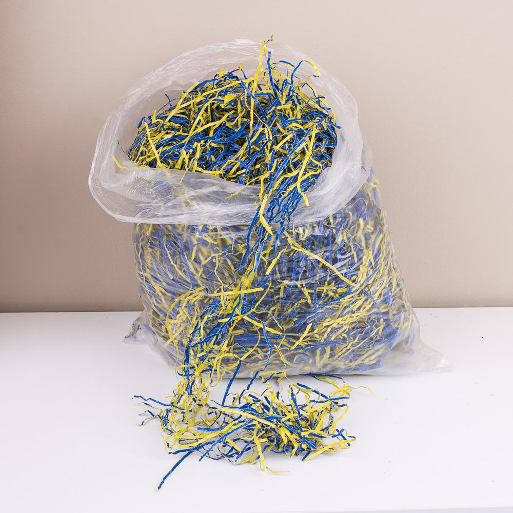 Наполнитель бумага крафт жатая 200 г Сине-желтый (4775-15)