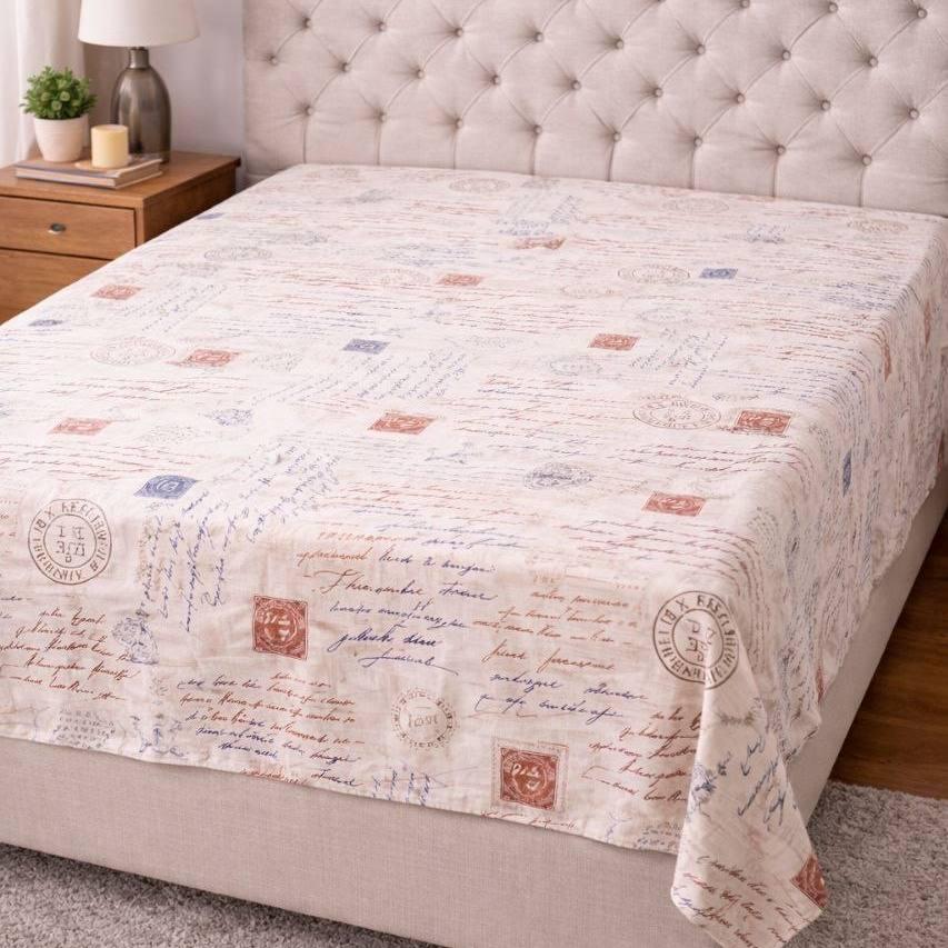 Простынь PaniPava Письма из путешествий бязь 200х220 см Бежевый (207945874) Простынь PaniPava Письма из путешествий бязь 200х220 см Бежевый (207945874)