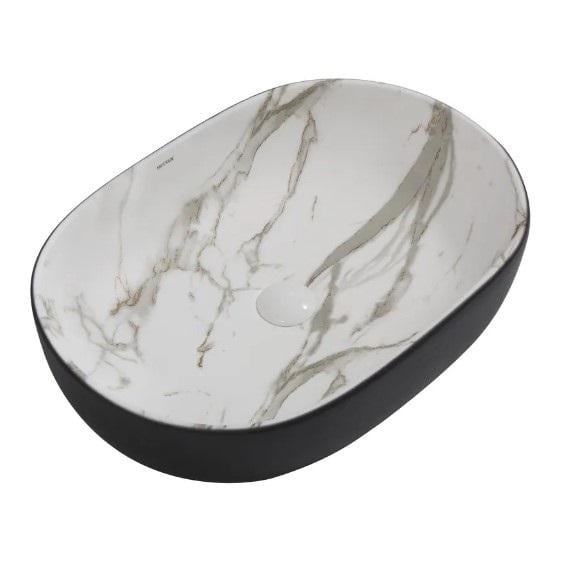 Раковина накладна MIXXUS Premium ELLIPSE-0105 600х400х150 мм Marble/Black (MP6565)