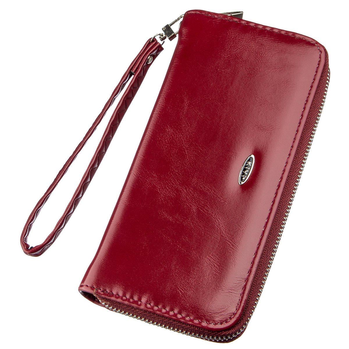 Женский кошелек Kivi-Wallet 19035 кожаный Бордовый