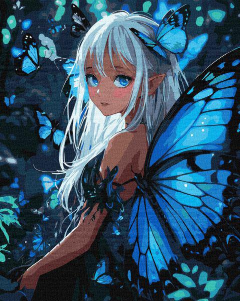 Картина по номерам Ideyka Волшебные бабочки с красками металлик extra 40x50 см (Id-KHO8561)