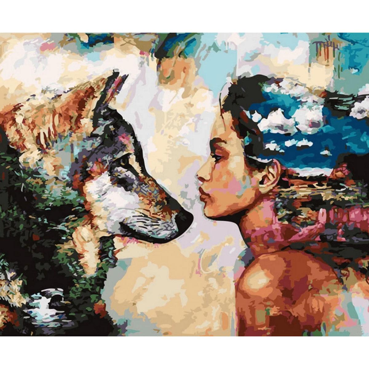 Алмазная мозаика Santi Бегущая с волками 40х50 см на подрамнике (954111)