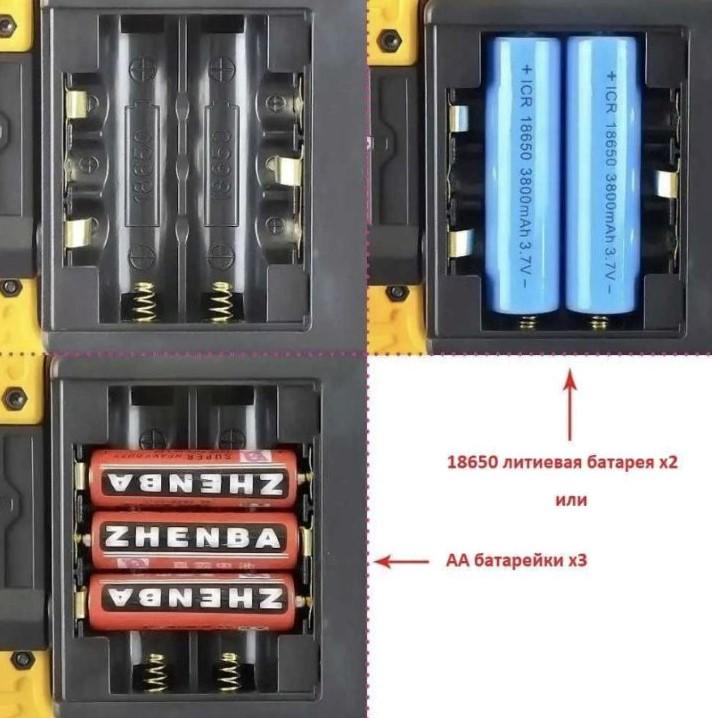 Прожектор-фонарь с павербанком светодиодный 3в1 и micro-USB 20 Вт (5587) - фото 3