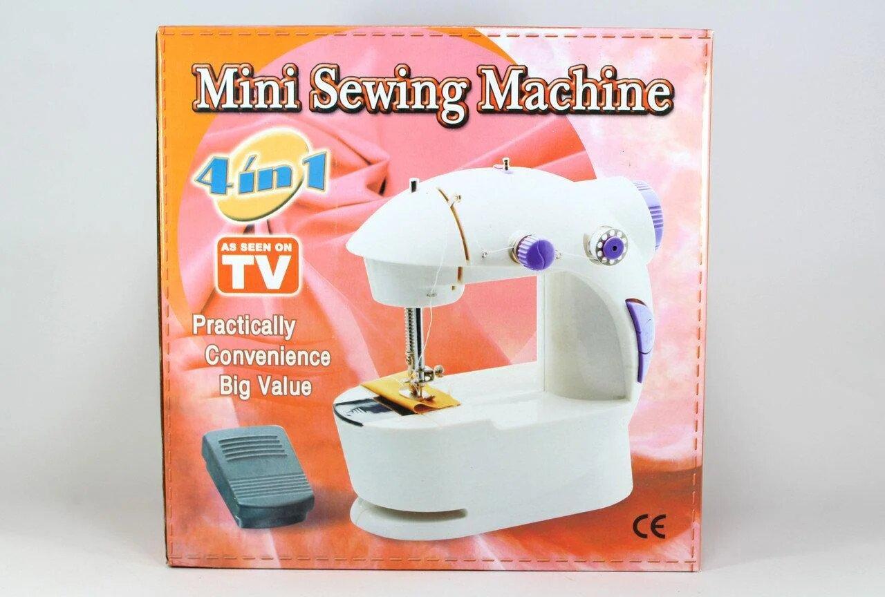 Швейна міні машинка Mini Sewing Machine FHSM-201 з адаптером та педаллю (2575434162) - фото 9