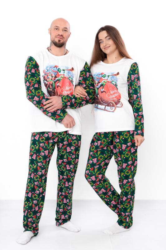 Піжама жіноча кофта та штани з новорічним принтом Носи Своє Family look р. 46 Смарагдовий (8249-3) - фото 4 Піжама жіноча кофта та штани з новорічним принтом Носи Своє Family look р. 46 Смарагдовий (8249-3) - фото 4