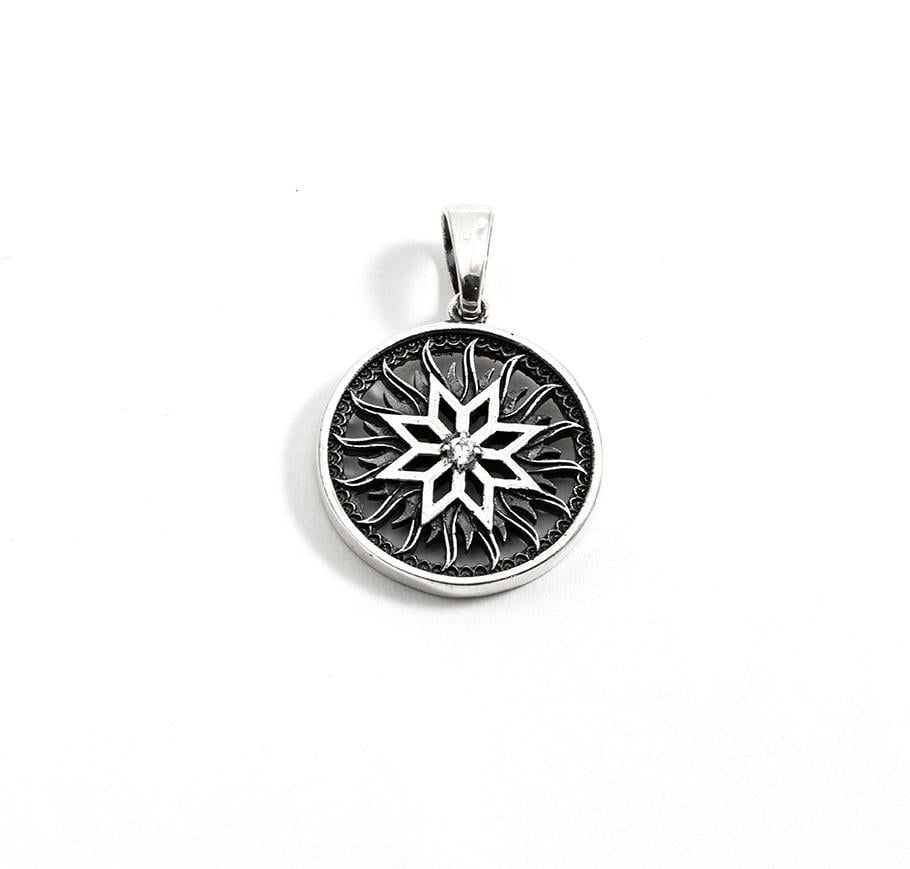 Кулон оберіг Maxi Silver 9608 Алатир двосторонній (89608)