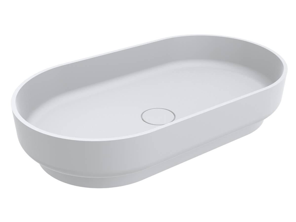 Умывальник Miraggio MARTA 750 MIRASOFT с литого мрамора матовый Белый (84200)