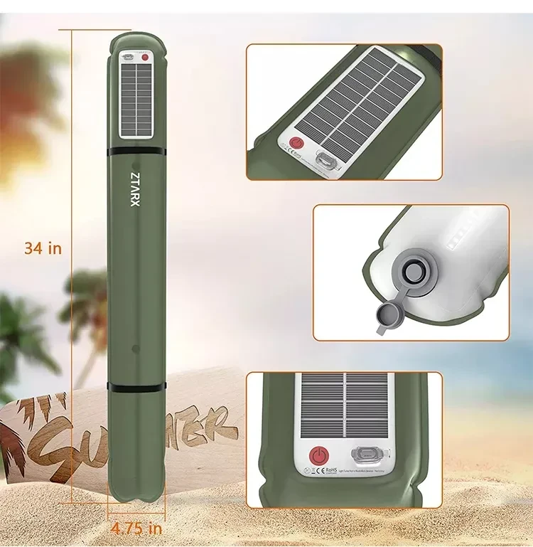 Фонарь надувной водонепроницаемый кемпинговый на солнечной батарее 250 Лм Белый холодный (27444151) - фото 4 Фонарь надувной водонепроницаемый кемпинговый на солнечной батарее 250 Лм Белый холодный (27444151) - фото 4